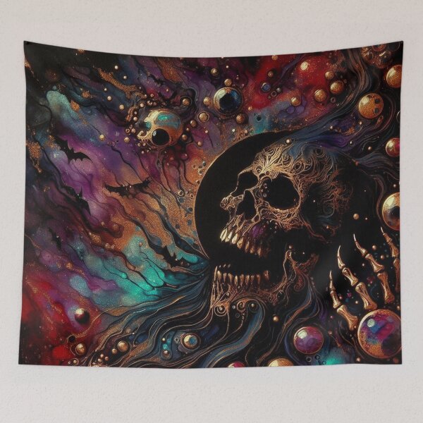 Item preview, Dark Colorful Skull Art designed and sold by TheDarkWardrobe.