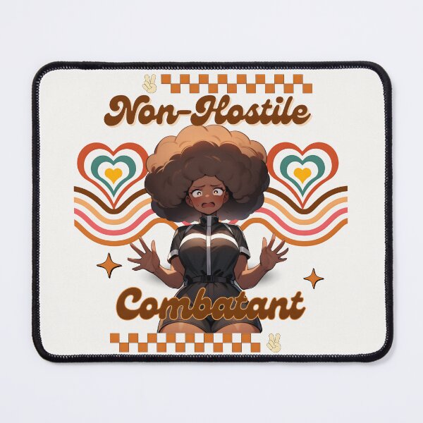 Item preview, Non-Hostile Combatant – Funny Retro Gamer Girl Aesthetic Design designed and sold by HoneyNutCrisis.