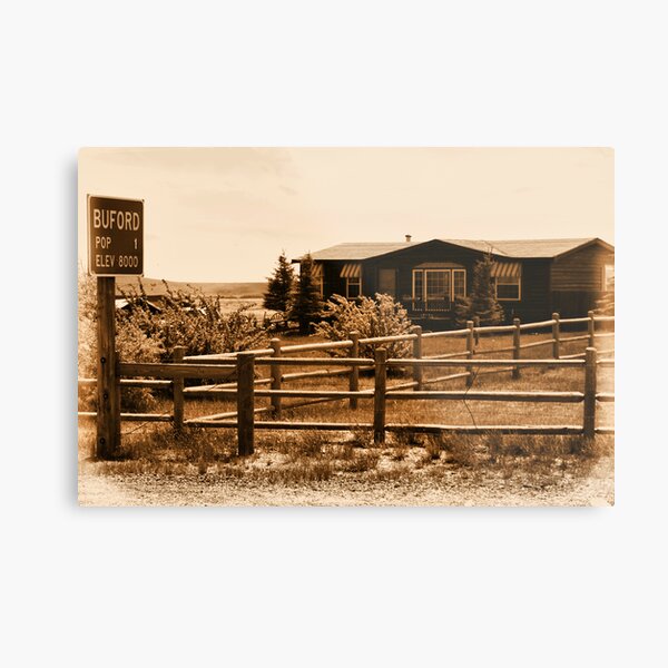 A Small Wyoming Town Metal Print