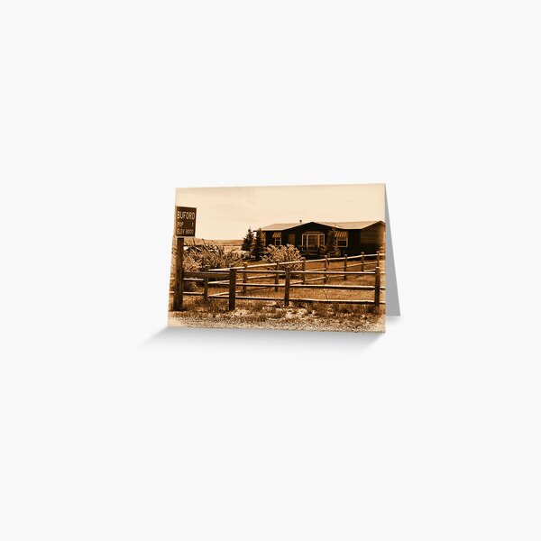 A Small Wyoming Town Greeting Card