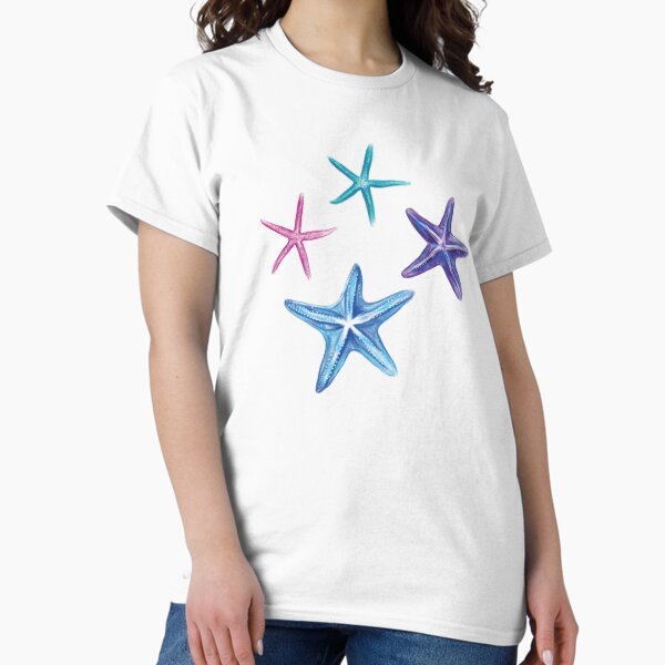 Artikel-Vorschau von Bunte Seesterne (Blau, Lila, Rosa, Türkis), designt und verkauft von Scarlet Swan.