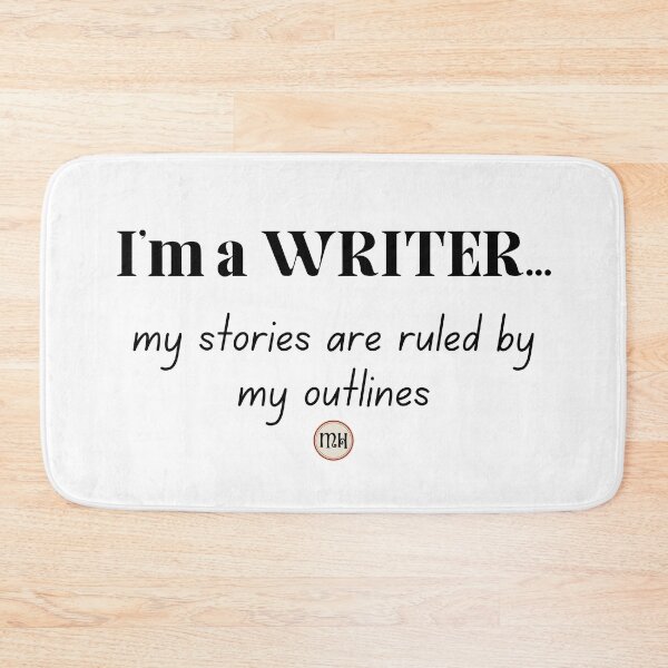 Item preview, I'm a Writer, my stories are ruled by my outlines - Dark designed and sold by Writerly Musings.
