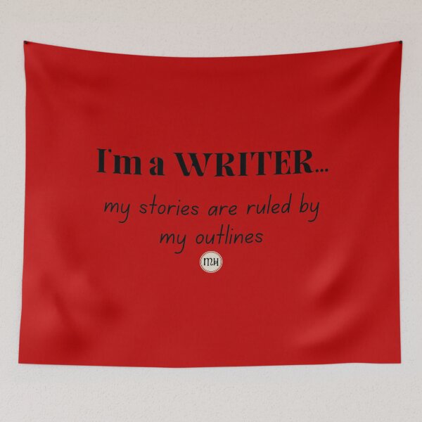 Item preview, I'm a Writer, my stories are ruled by my outlines - Dark designed and sold by Writerly Musings.