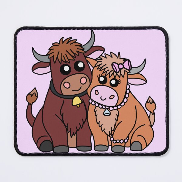 Item preview, Cute cow couple image designed and sold by MindfulArtSandy.