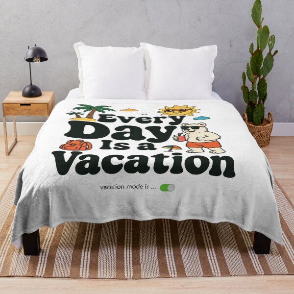 Item preview, Every Day is a Vacation T-Shirt | Relaxed Fit Graphic Tees for Travel and Leisure | Street Style Vacation Shirt White designed and sold by Barkotee.