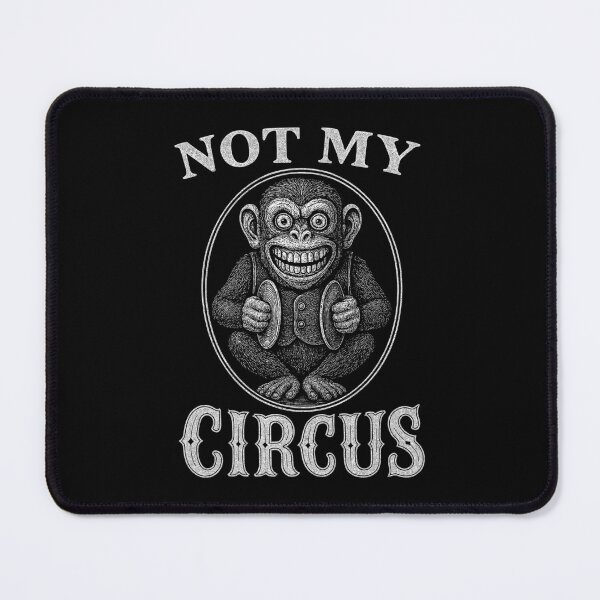 Item preview, Not My Circus Creepy Cymbal Monkey Retro Distressed Design designed and sold by Victor Shadehorn.