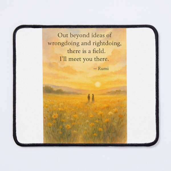 Item preview, Rumi Quote Golden Sunset Field Art designed and sold by soulalchemist25.