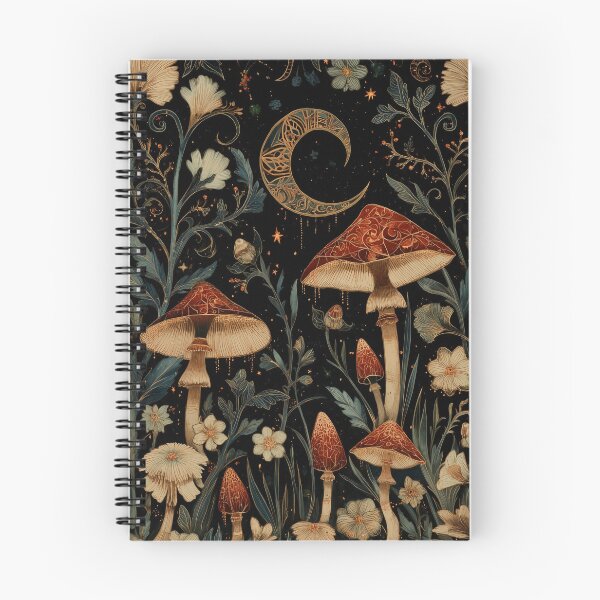 Item preview, Mushroom Sprites Dancing Under a Gilded Moon designed and sold by SporeandCanvas.