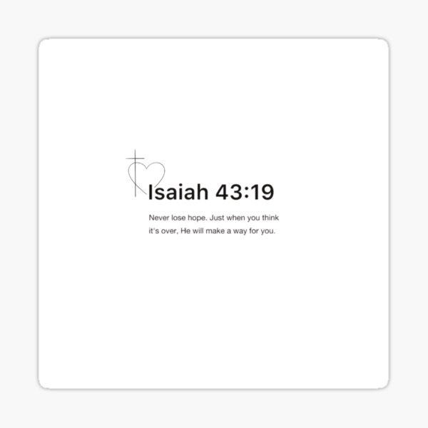 Item preview, Isaiah 43:19 Bible verse designed and sold by SophiaDesignsCo.