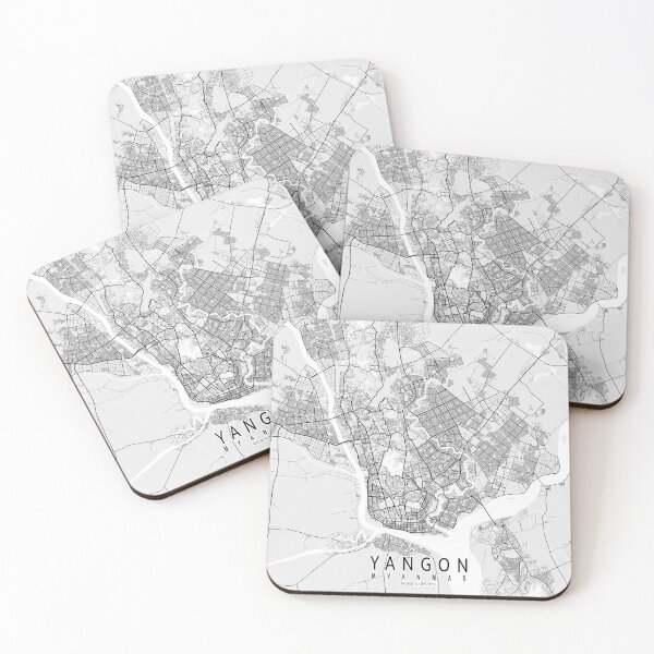 Item preview, Yangon City Map of Myanmar - Light designed and sold by deMAP.