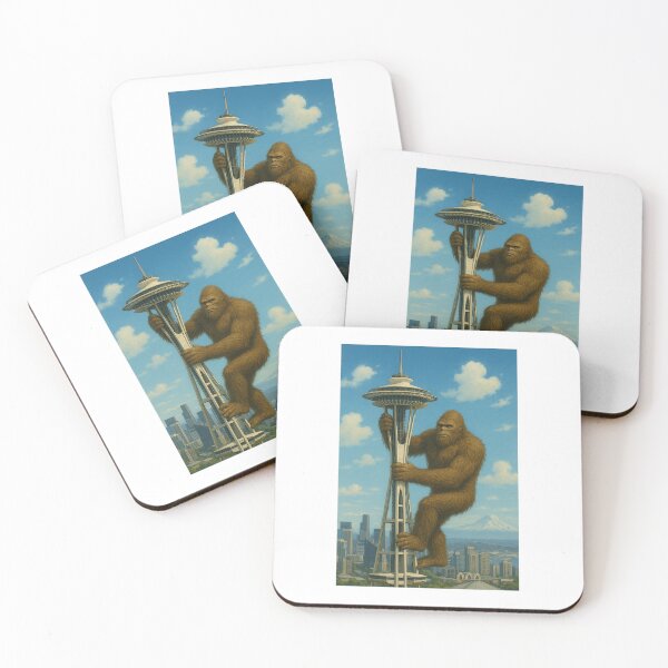 Item preview, Sasquatch climbing the space needle designed and sold by Joeylazer.