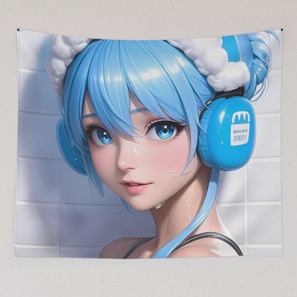 Item preview, Sinon Sword Art Online Icy Blue Hair Winter Swimsuit Fantasy Style designed and sold by mildaclairmo.