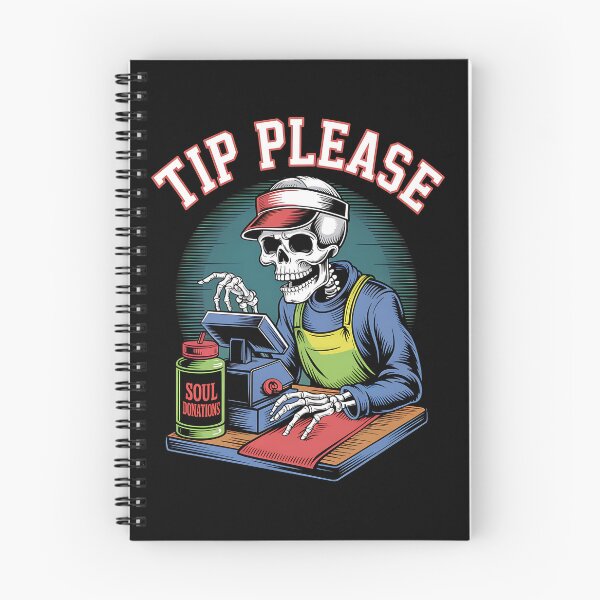 Item preview, Funny Skeleton Cashier Asking for Tips designed and sold by Taans-Creation.