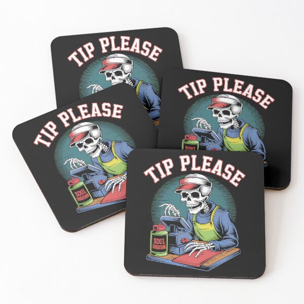 Item preview, Funny Skeleton Cashier Asking for Tips designed and sold by Taans-Creation.