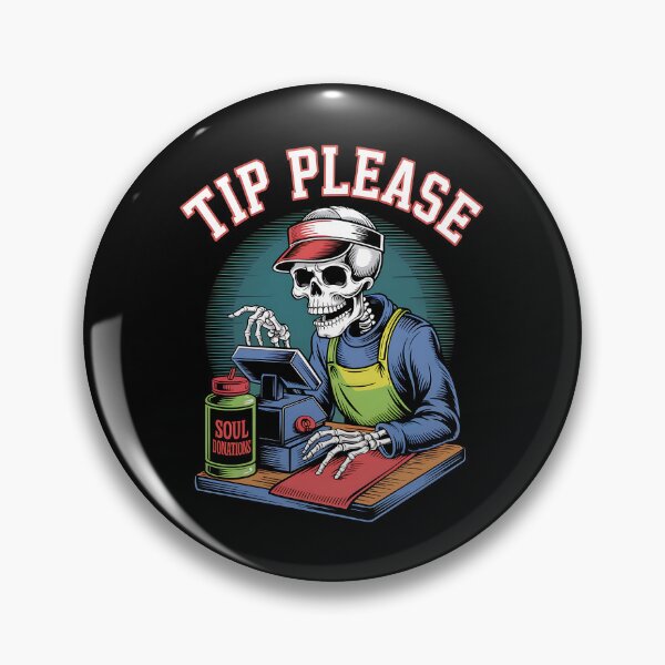 Item preview, Funny Skeleton Cashier Asking for Tips designed and sold by Taans-Creation.