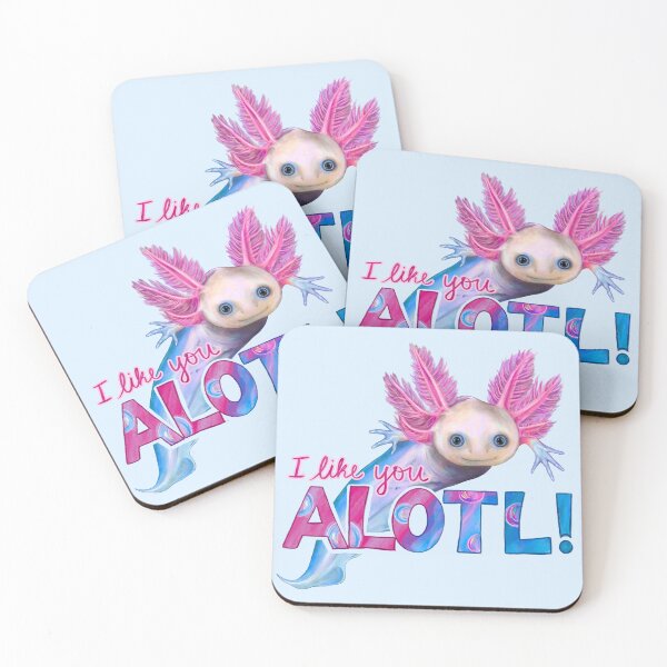 Item preview, I Like You Alotl - Axolotl Pun designed and sold by Olivia Ossege.