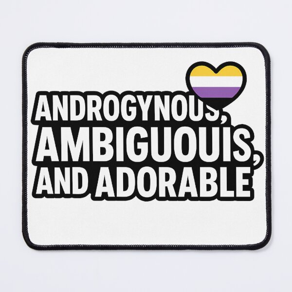 Item preview, Androgynous, Ambiguous, and Adorable – Bold Pride Text designed and sold by Haus Of Sin.