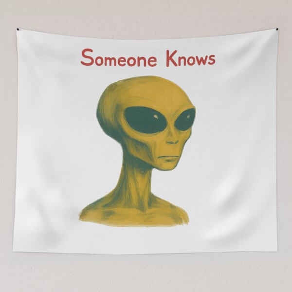Item preview, Someone Knows Alien T-Shirt – Mysterious Yellow Figure Fan Design (2024 Sci-Fi Inspired) designed and sold by damiang.