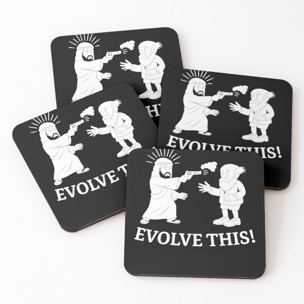 Item preview, Evolution Debate – Funny Religious vs Science T-Shirt Design designed and sold by damiang.