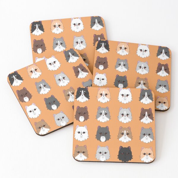 Item preview, Pomeranian Dog Pattern Orange Background designed and sold by OliRoseArt.