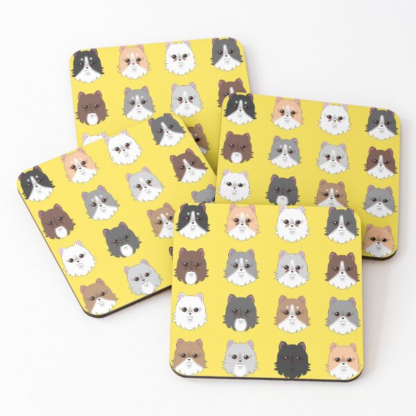 Item preview, Pomeranian Dog Pattern Yellow Background designed and sold by OliRoseArt.