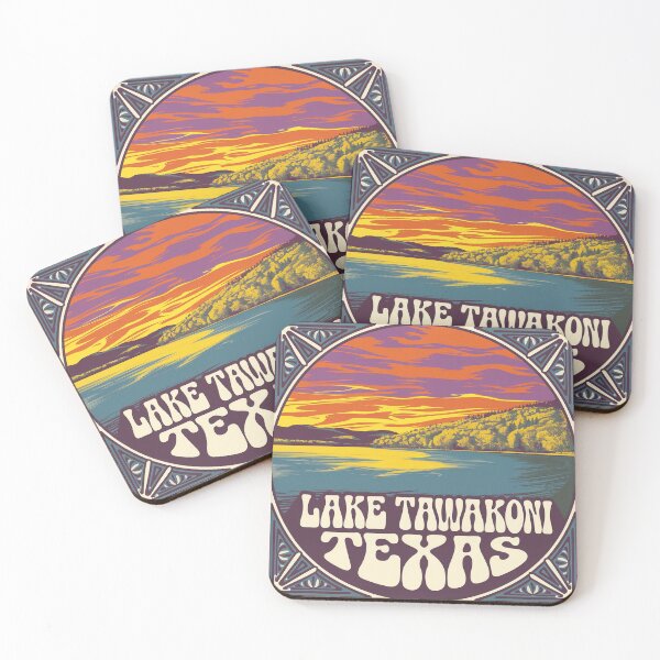 Item preview, Lake Tawakoni - 70's Psychedelic Sunset  designed and sold by FireMesa.