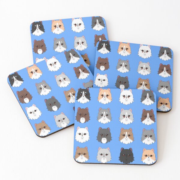Item preview, Pomeranian Dog Pattern Blue Background designed and sold by OliRoseArt.