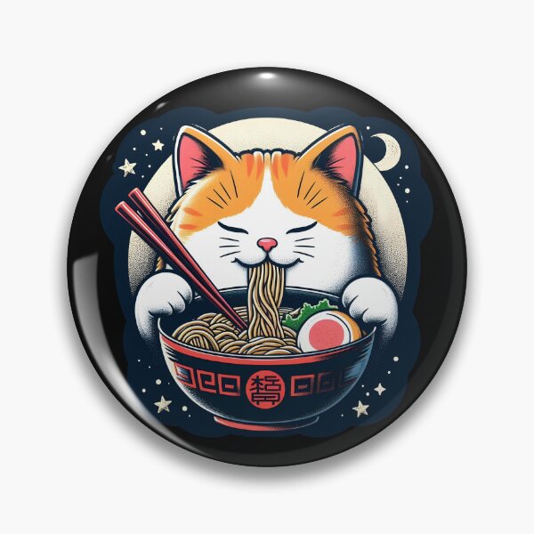 Item preview, Cat Eating Ramen designed and sold by alexMTX.