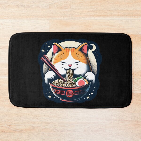 Item preview, Cat Eating Ramen designed and sold by alexMTX.