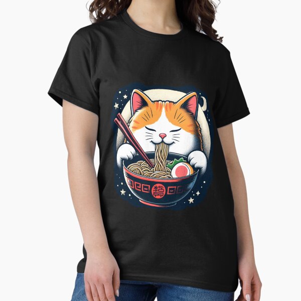 Item preview, Cat Eating Ramen designed and sold by alexMTX.