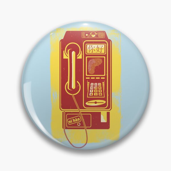 Item preview, Ni hao retro red payphone chinese characters designed and sold by LICENSEDLEGIT.