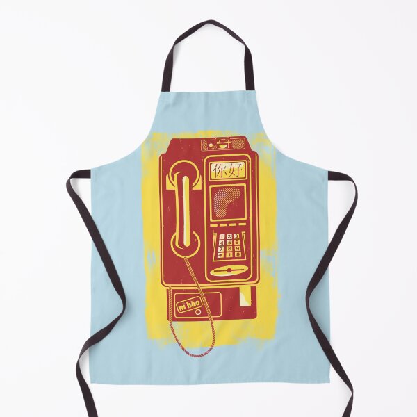 Item preview, Ni hao retro red payphone chinese characters designed and sold by LICENSEDLEGIT.