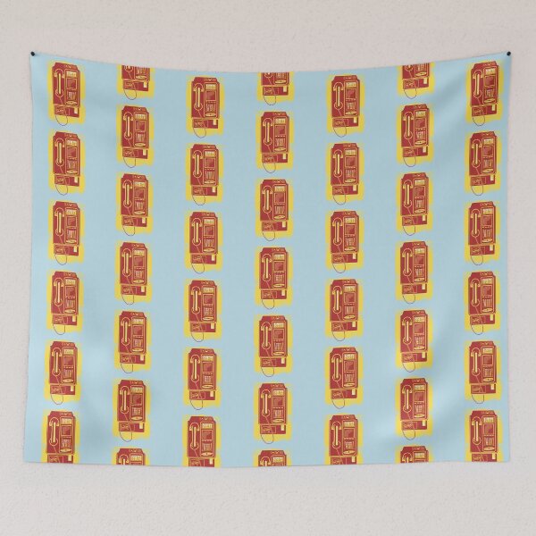 Item preview, Ni hao retro red payphone chinese characters designed and sold by LICENSEDLEGIT.