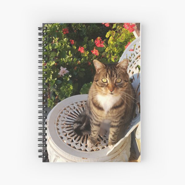Item preview, Tabby Cat And Flowers Cute Flower Beautiful Garden designed and sold by Sarah  Rajkotwala.
