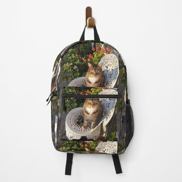 Item preview, Tabby Cat And Flowers Cute Flower Beautiful Garden designed and sold by Sarah Rajkotwala.