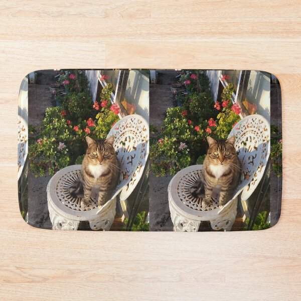 Item preview, Tabby Cat And Flowers Cute Flower Beautiful Garden designed and sold by Sarah  Rajkotwala.
