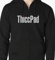 ThiccPad - Black Version Zipped Hoodie