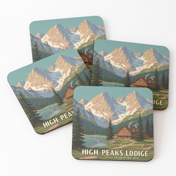 Item preview, Vintage Travel Poster for a Mountain Lodge designed and sold by javastocks.