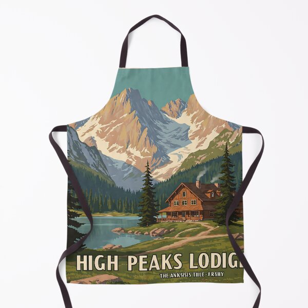 Item preview, Vintage Travel Poster for a Mountain Lodge designed and sold by javastocks.