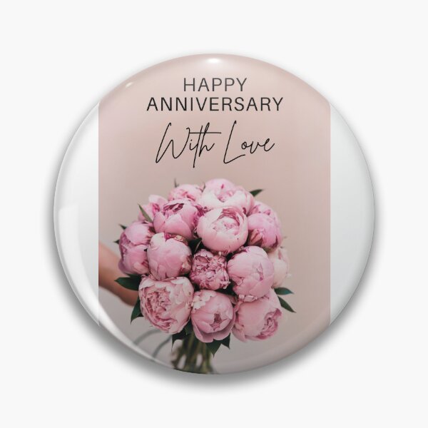 Item preview, HAPPY ANNIVERSARY CARD, FLORAL, PINK ROSES, BOUQUET designed and sold by AASparksDesigns.