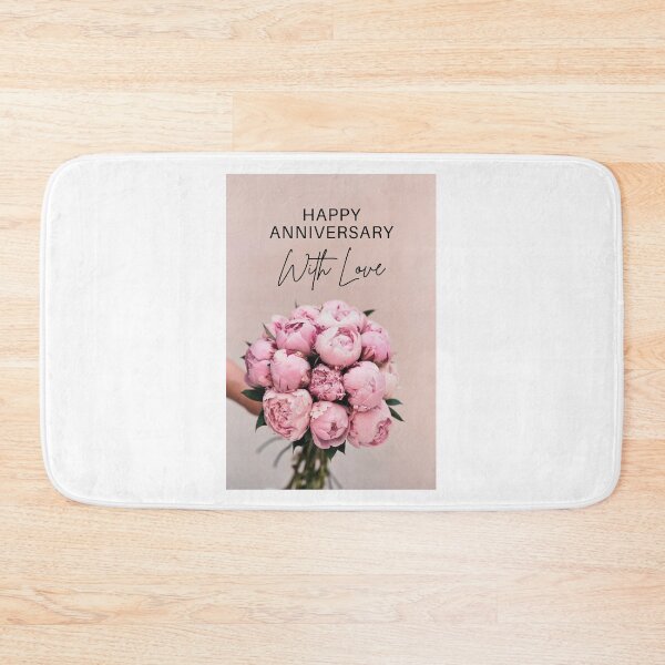 Item preview, HAPPY ANNIVERSARY CARD, FLORAL, PINK ROSES, BOUQUET designed and sold by AASparksDesigns.