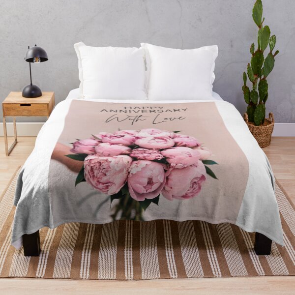 Item preview, HAPPY ANNIVERSARY CARD, FLORAL, PINK ROSES, BOUQUET designed and sold by AASparksDesigns.
