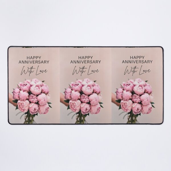 Item preview, HAPPY ANNIVERSARY CARD, FLORAL, PINK ROSES, BOUQUET designed and sold by AASparksDesigns.