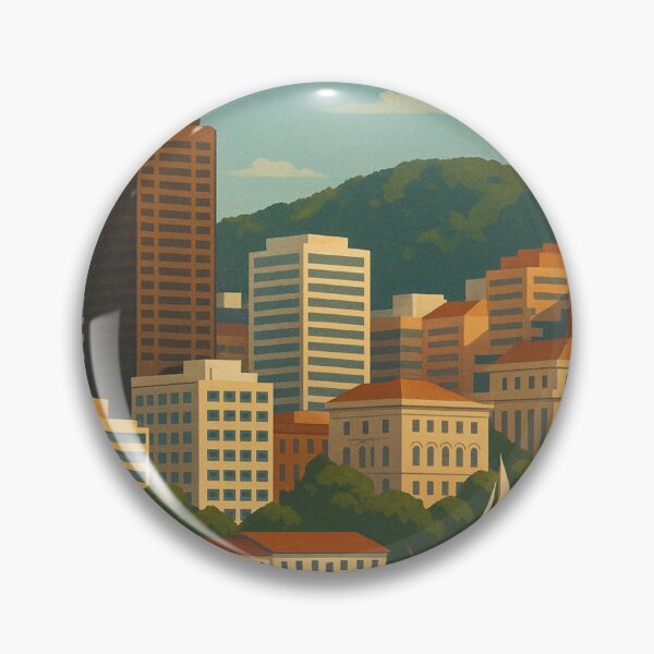 Item preview, Wellington Waterfront Skyline with Sailboat designed and sold by Aryabek.