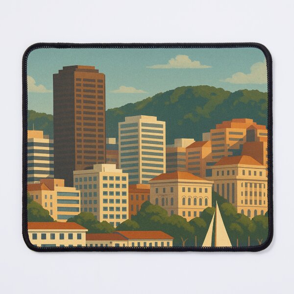Item preview, Wellington Waterfront Skyline with Sailboat designed and sold by Aryabek.