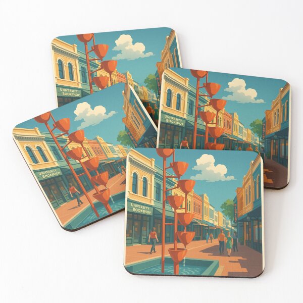 Item preview, Cuba Street Fountain and Historic Shops – Wellington designed and sold by Aryabek.