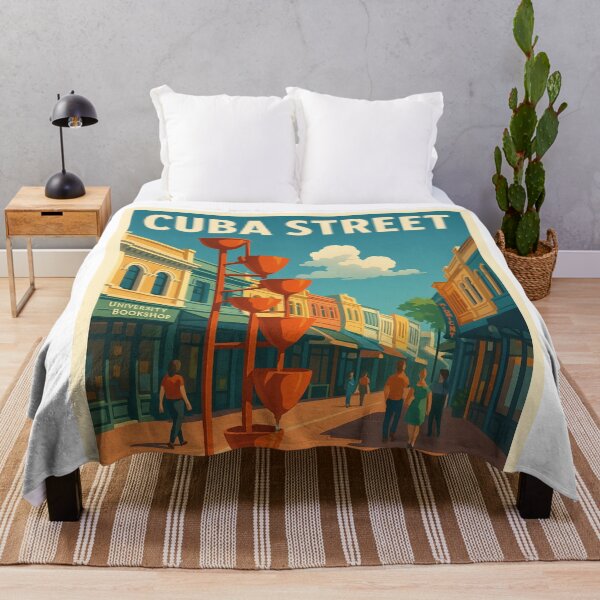 Item preview, Cuba Street Fountain and Historic Shops – Wellington designed and sold by Aryabek.