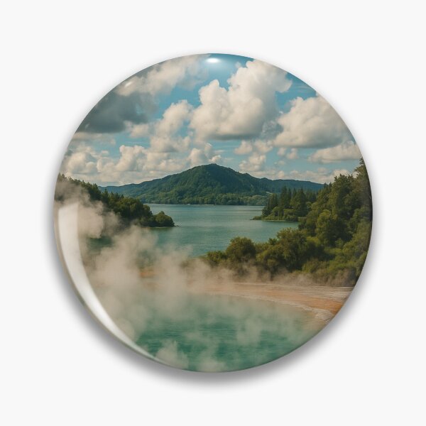 Item preview, Rotorua Geothermal Pool Under Blue Sky designed and sold by Aryabek.