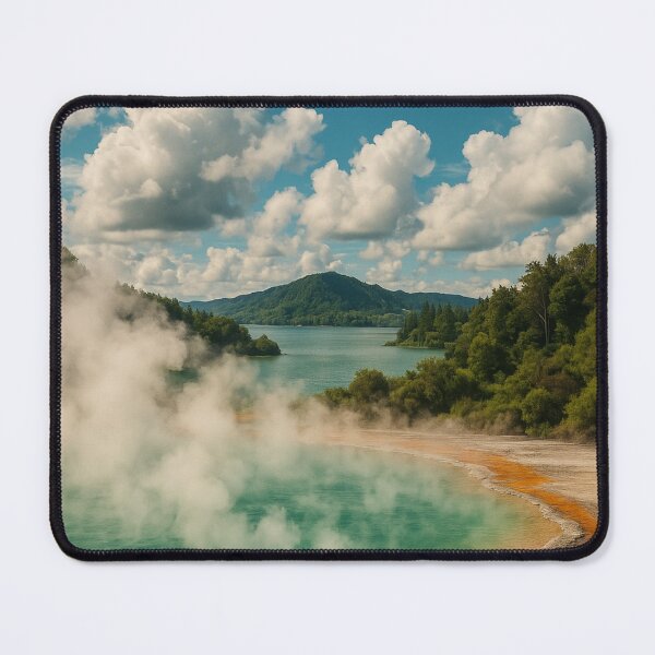 Item preview, Rotorua Geothermal Pool Under Blue Sky designed and sold by Aryabek.