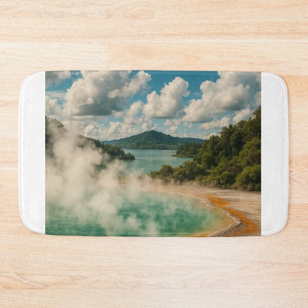 Item preview, Rotorua Geothermal Pool Under Blue Sky designed and sold by Aryabek.